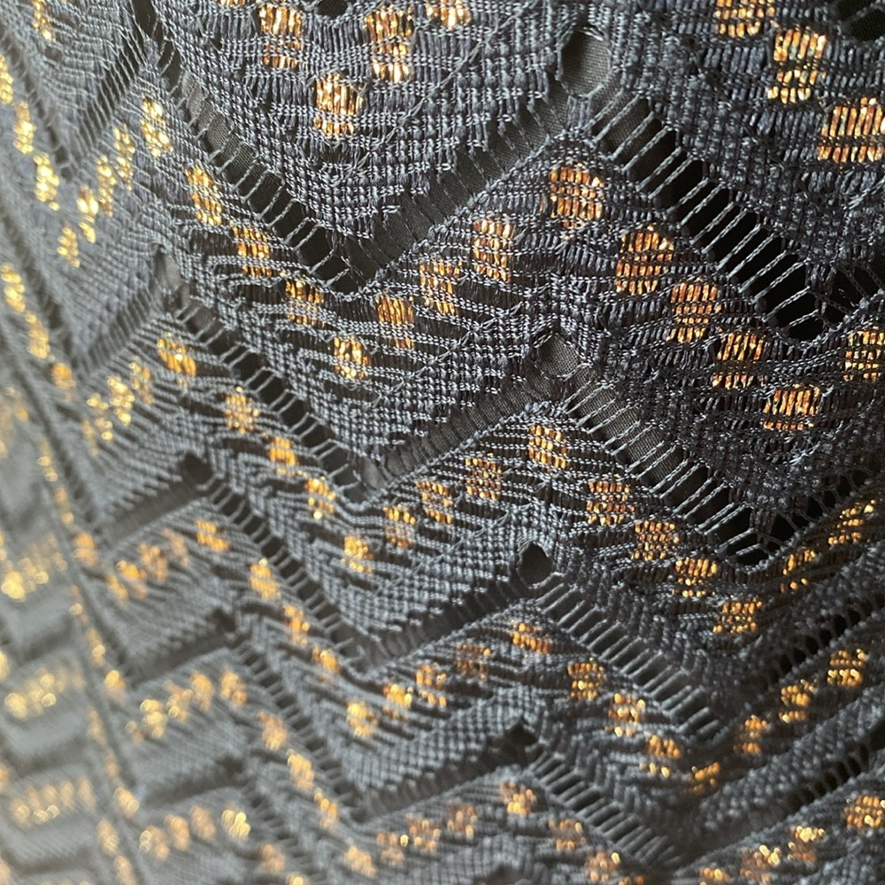 Trina Turk xs sleeveless shift dress gold and black - Picture 6 of 11